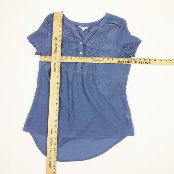 VGC Westport Blue Pleated Hi-Low Top US Medium - Picture 5 of 6